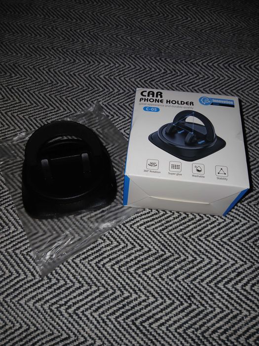 Suporte base de telemóvel com adesivo giratório