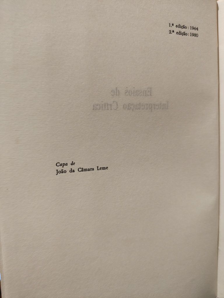 José Régio Ensaios  Interpretação Crítica Camões Camilo Florbela Sá-Ca