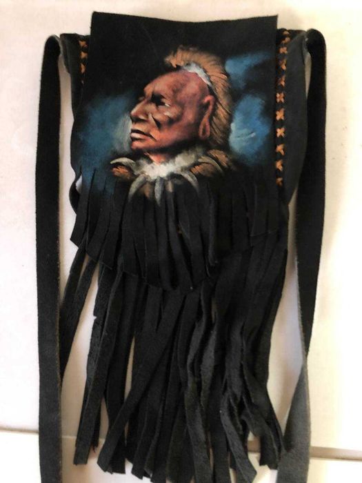 Винтажная замшевая сумка ручной работы из Перу