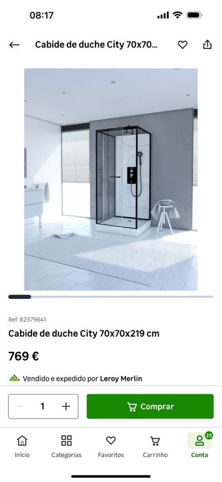 Cabine de duche completa 70x70