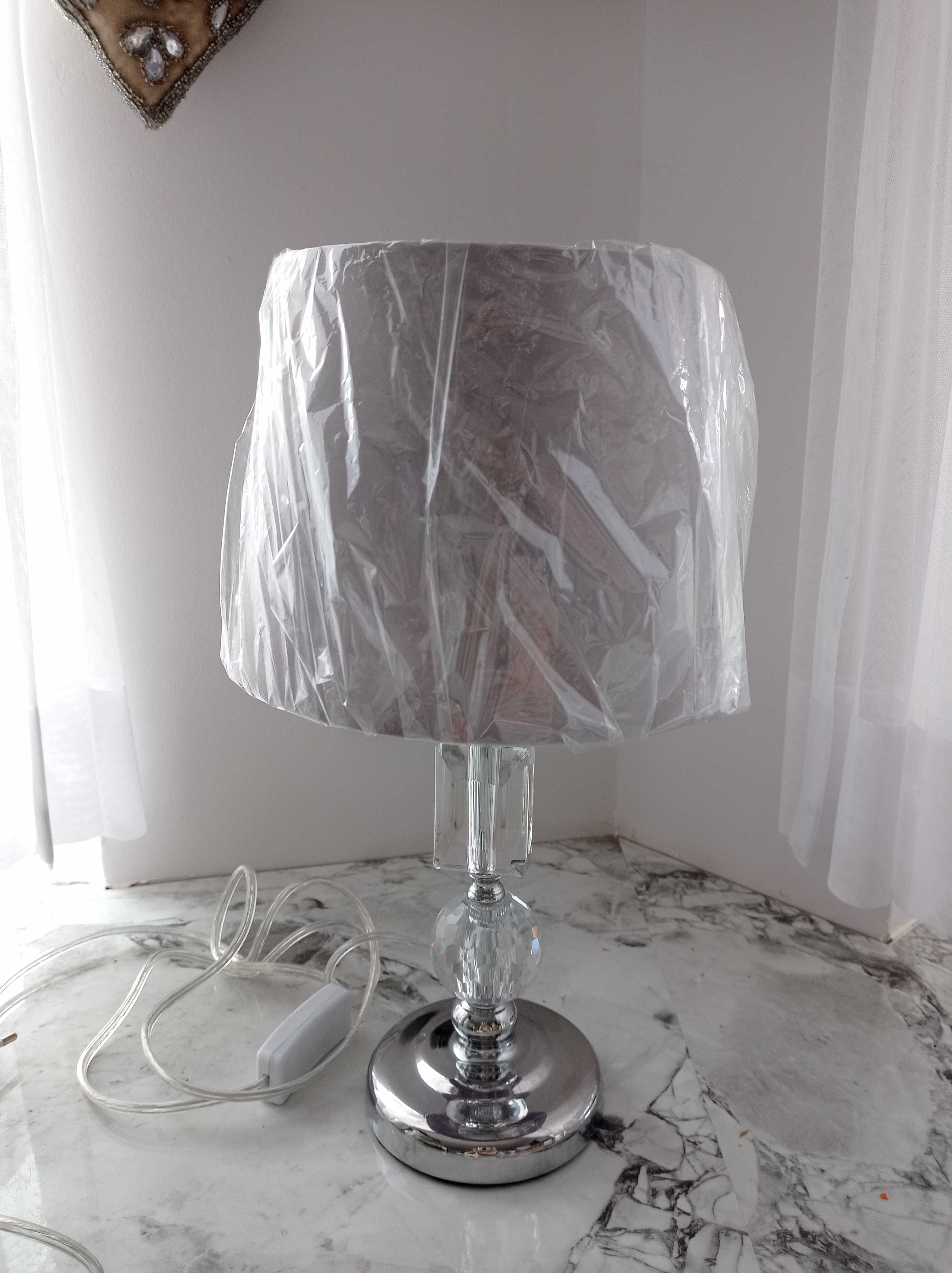 Lampka glamour lampa nocna stołowa kryształki tk maxx