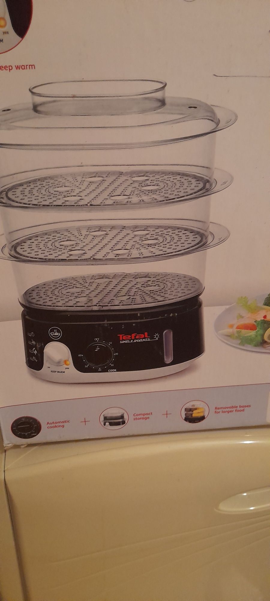 Máquina de cozer a vapor nova, marca Tefal