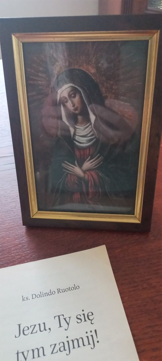 Jezu ty się tym zajmij oraz obrazek Matka Boża Wileńska