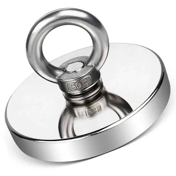 Неодимовий магніт 90мм - 350кг у корпусі із зовнішнім кільцем