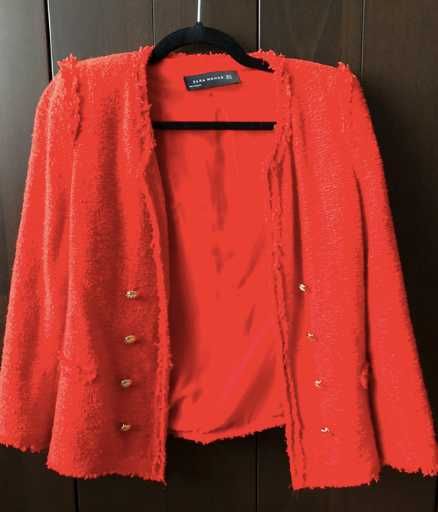 Blazer zara w stylu tweed