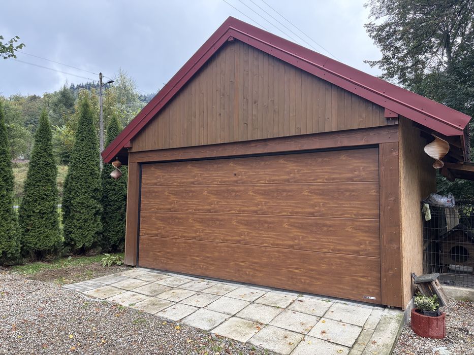 Brama garażowa segmentowa 5000x2125 antracyt brązowa biała