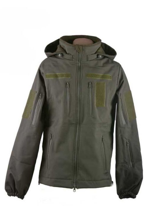 Куртка SOFT SHELL олива — тактична куртка з капюшоном 60 62 розмір