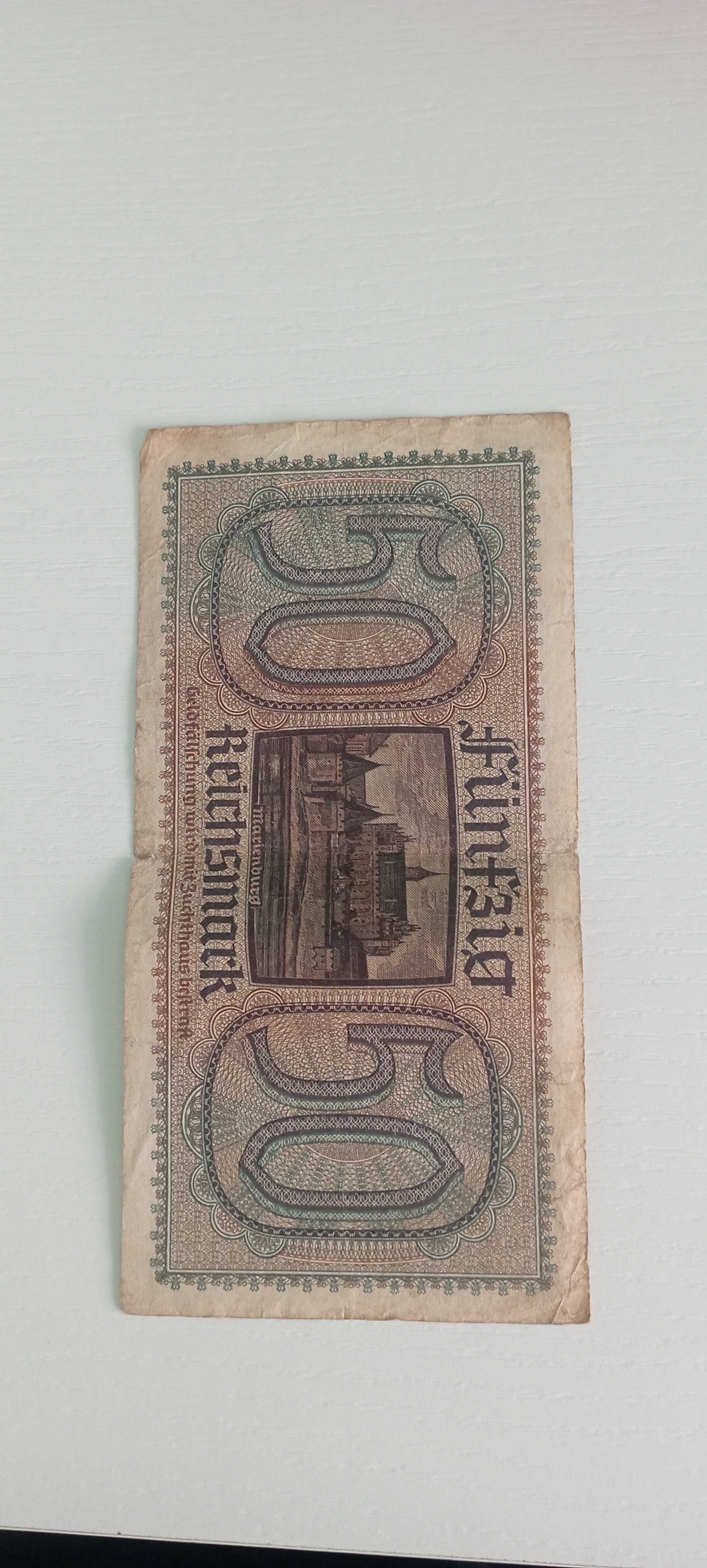 Banknot 50 marek III Rzeszy 1939 - 1945r.