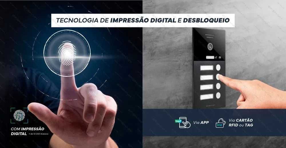 Vídeo Porteiro Monitor 7'' POE WIFI Tuya
PoE 4x Monitores 7'' WIFI