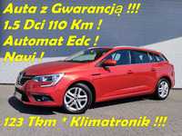 Renault Megane 1.5 Dci 110Km*123Tkm*Automat*Edc*Klimatronik*Navi*Alu*Pdc*Gwarancja