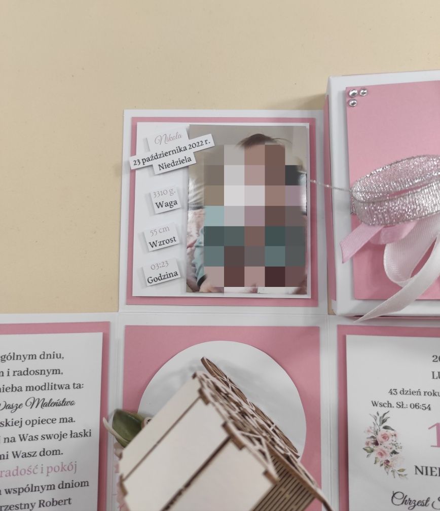 Pamiątka Chrztu Świętego, Chrzest Święty, exploding box