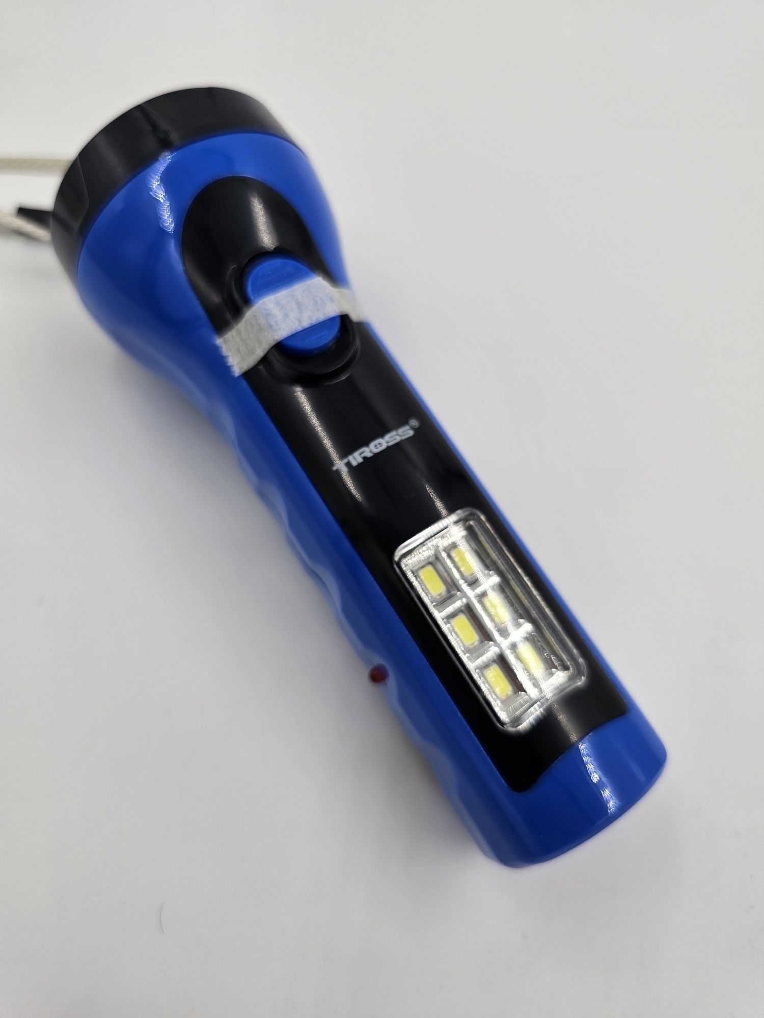 Latarka Tiross TS-2228 — 5 LED z przodu, 6 LED z boku, ładowana bezpoś