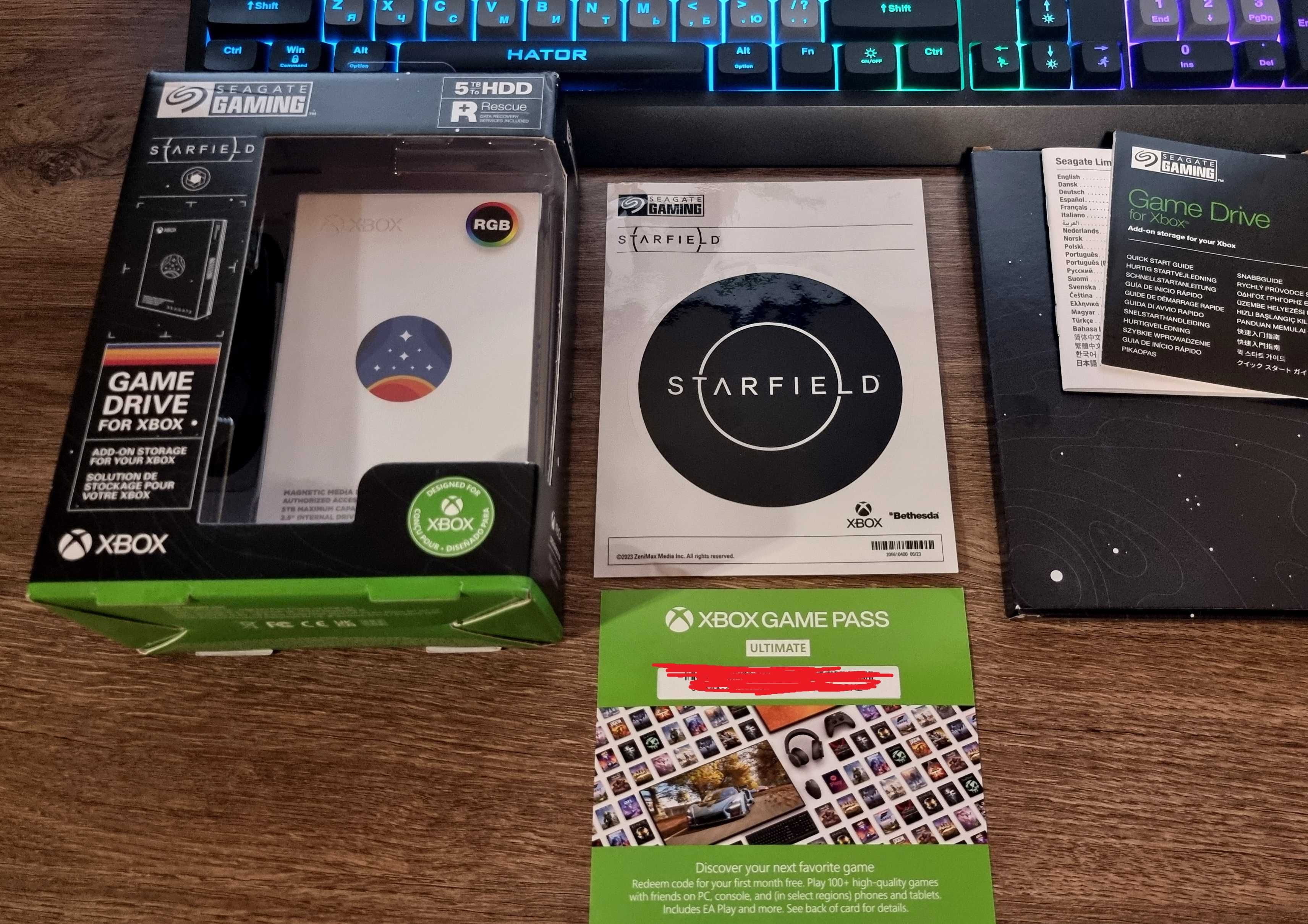 Внешний 2.5 USB жесткий диск 5TB Seagate Starfield XBOX Drive RGB+PASS