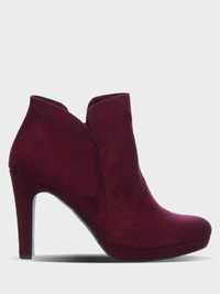 Ботильйони Tamaris бордового кольору, черевики Тамаріс 38 розмір