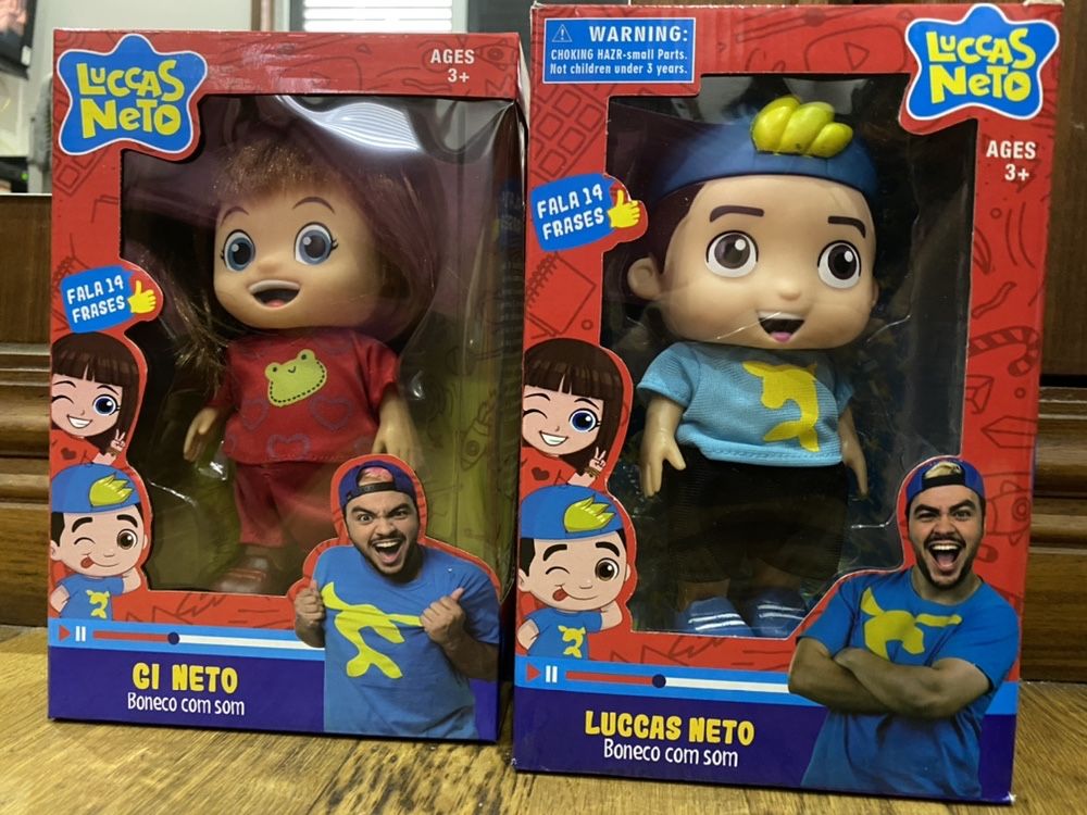 Boneco Luccas Neto e giovanna