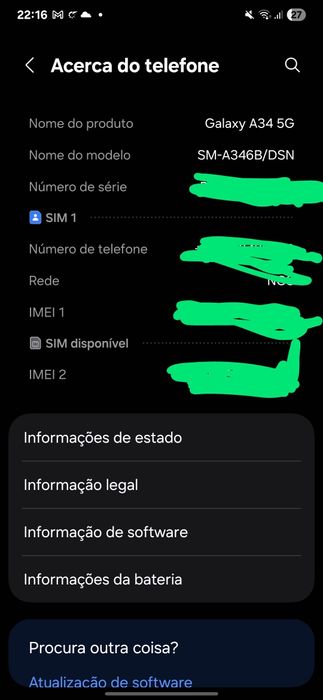 Samsung A34 como novo