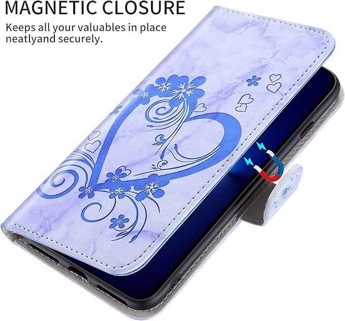 Etui z klapką Jeffene do Apple iPhone 13 Pro niebieski