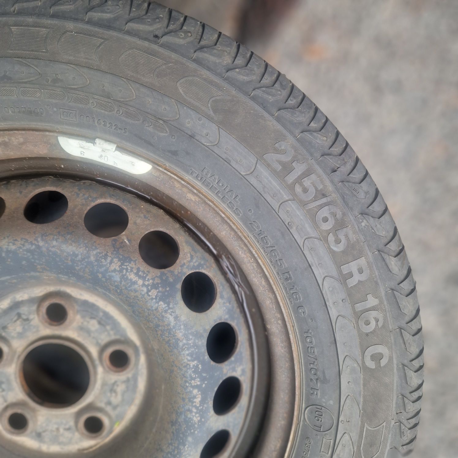 Koła komplet 215/65r16c lato conyinental vw t5,t6
