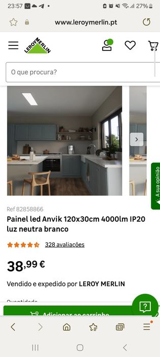 Lâmpada Led de cozinha ou escritório
