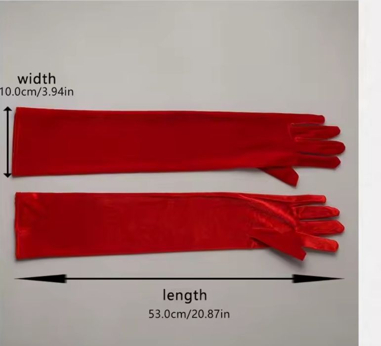 Бархатные фатиновые прозрачные длинные перчатки атласные