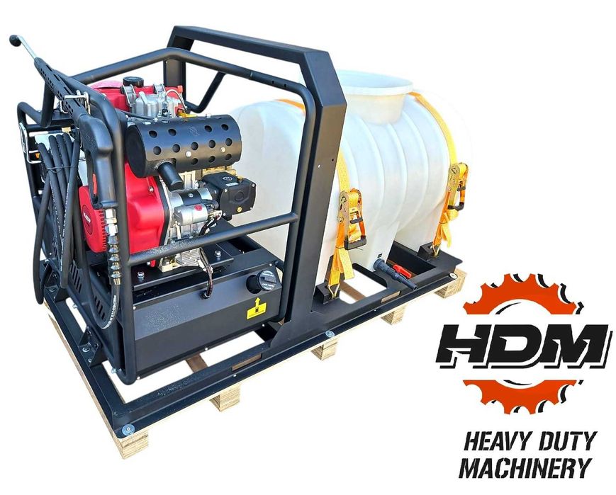 Myjka HDM 250 bar 15 L/Min spalinowa ciepła woda KOOP zbiornik 500l
