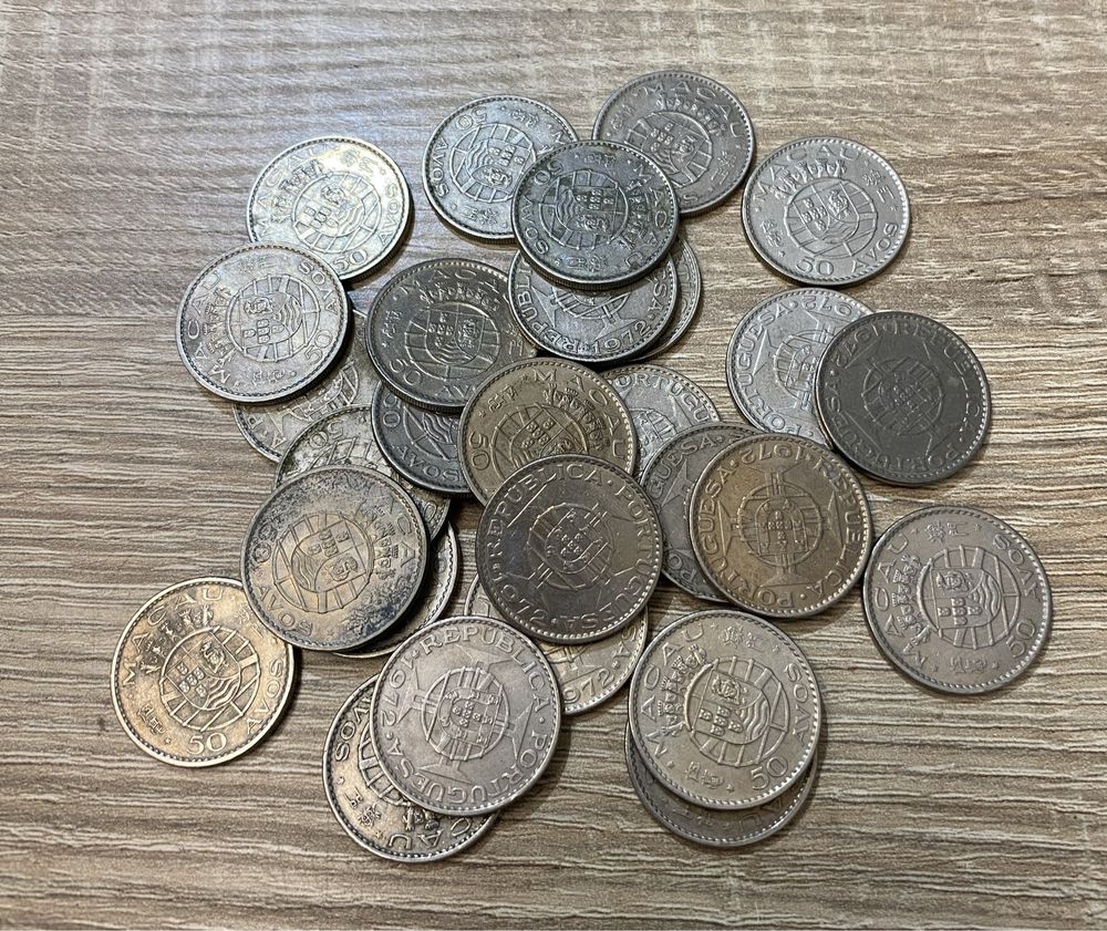 Moedas Macau 50 Avos 1972
