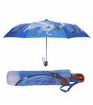 Parasol damski niebieski kolorowe motyle