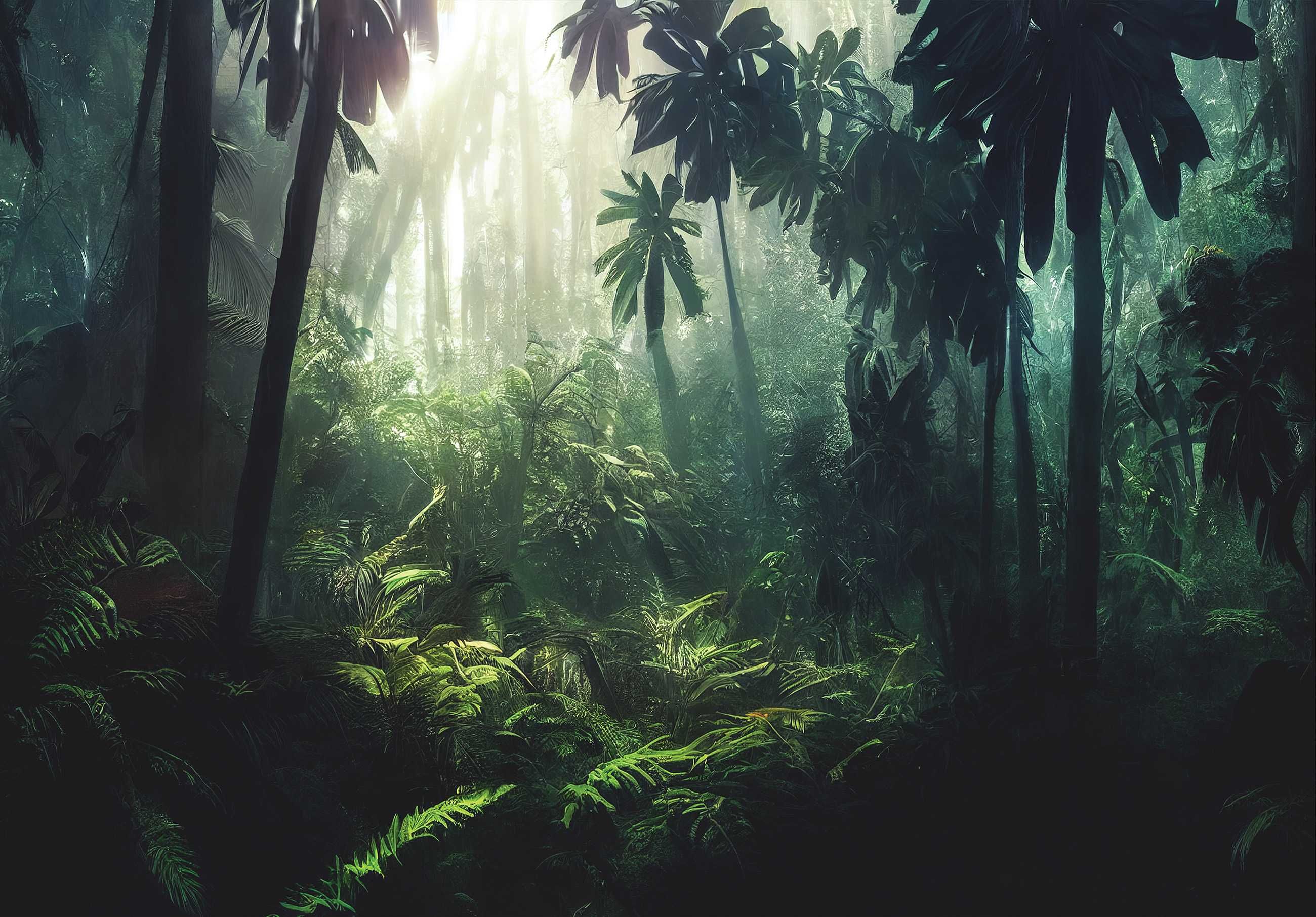 Fototapeta Tropikalna Dżungla Do Pokoju 3D Na Twój Rozmiar + KLEJ