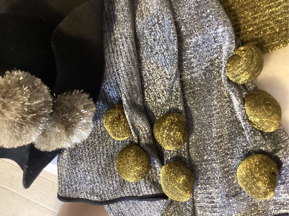 Strój karnawałowy Pierrot metalizowany