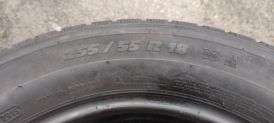 Opony zimowe z 2015r 255/55/18 Michelin 6N