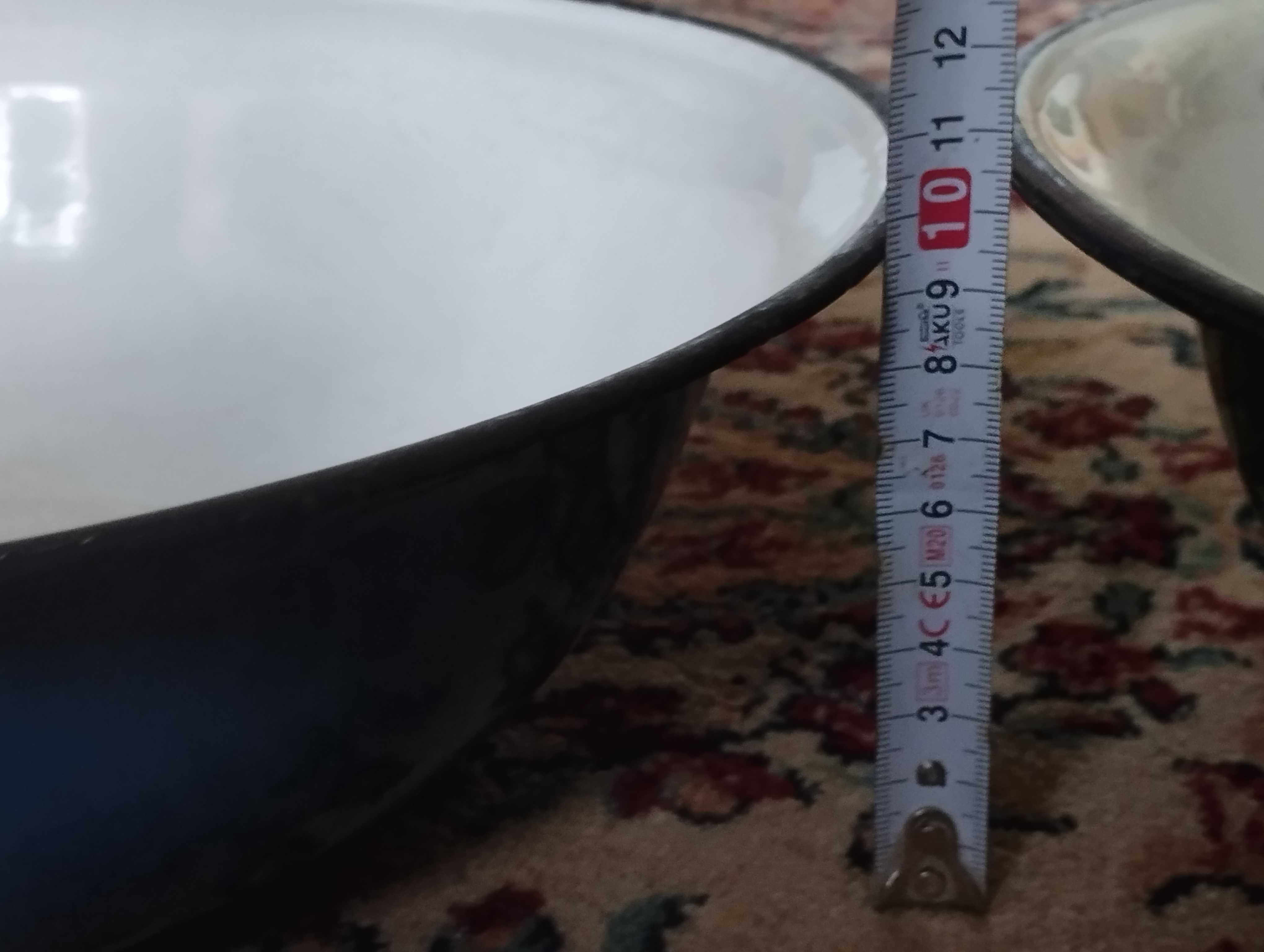 Miski emaliowane stare średnica 36 i 34 cm