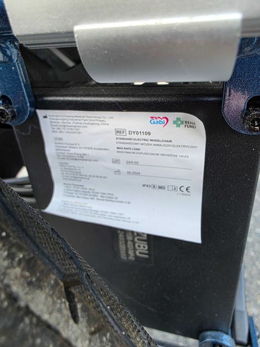 Wózek inwalidzki elektryczny DY01109 - STAN IDEALNY