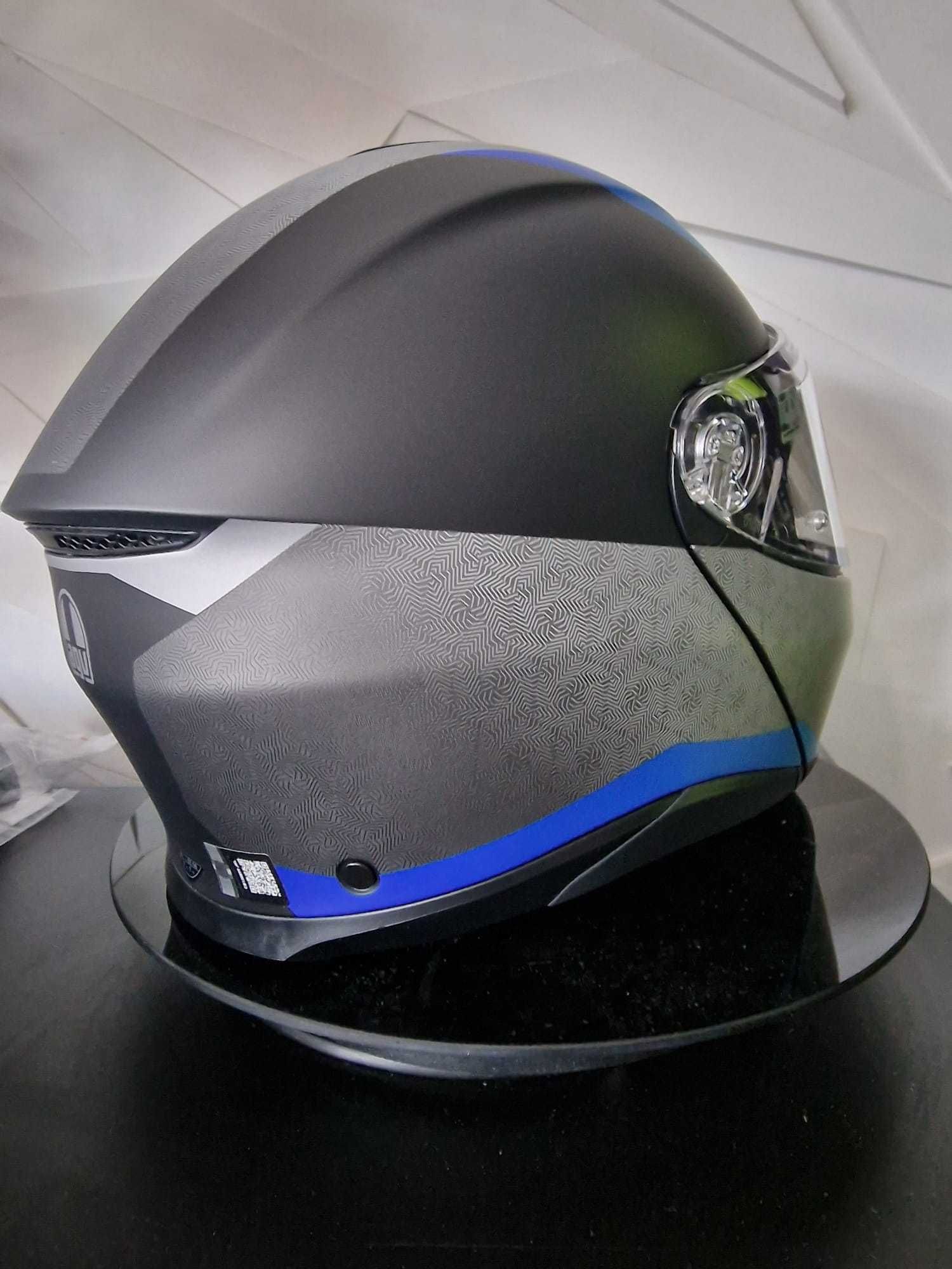 Kask motocyklowy szczękowy AGV TOURMODULAR Stray Matt Black/Grey/Blue