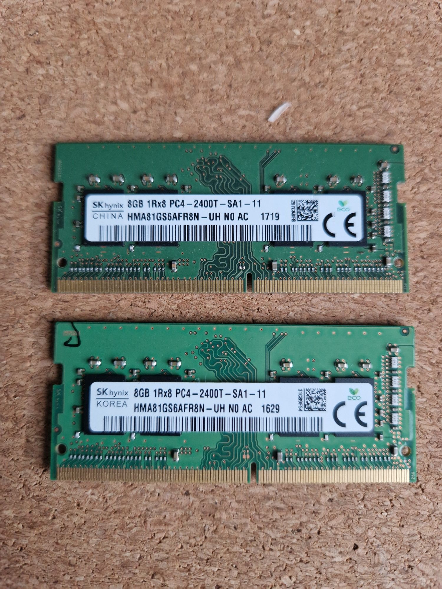 2 x 8GB RAM SODIMM 2400 DDR4