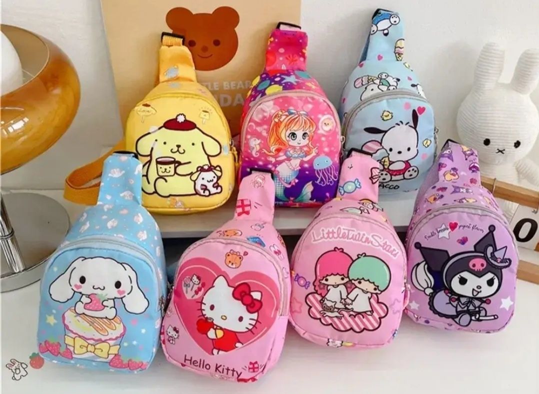 Дитяча сумка Куромі, Хеллоу Кітті, Мелоді, Cinnamoroll, Почакко, Стіч