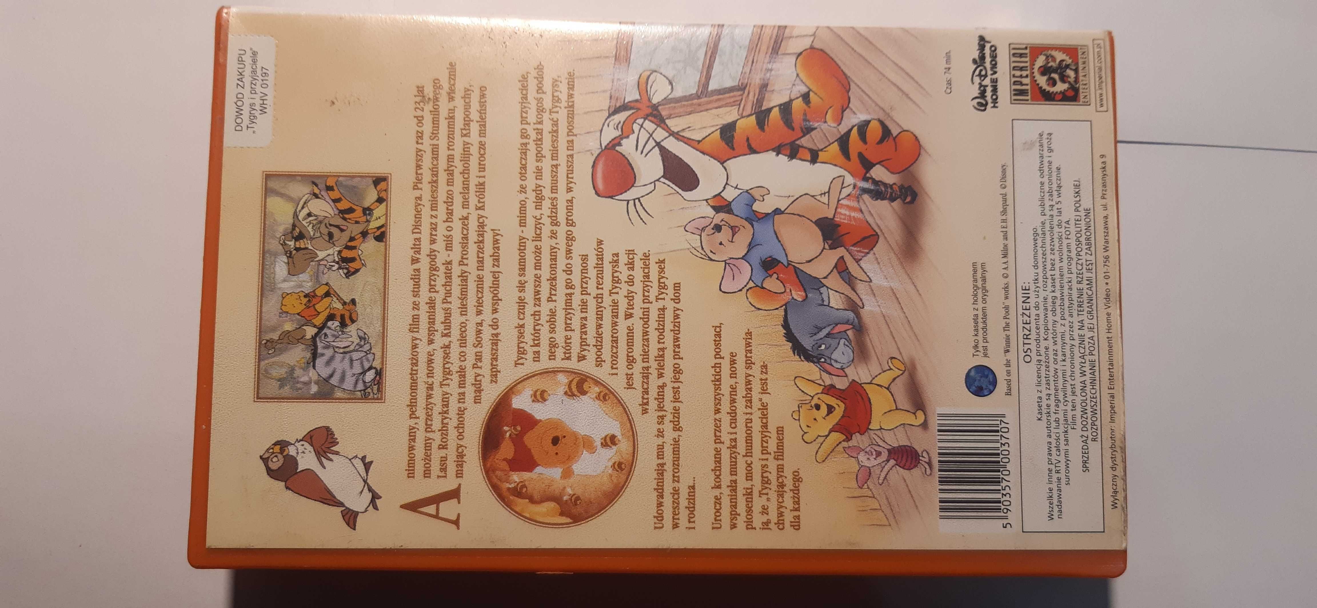 kaseta vhs bajka kubuś puchatek , tygrys i przyjaciele