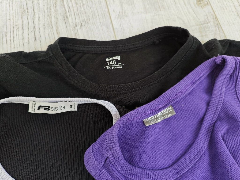 Bluzki t-shirt dla dziewczynki 146 cm 3 szt