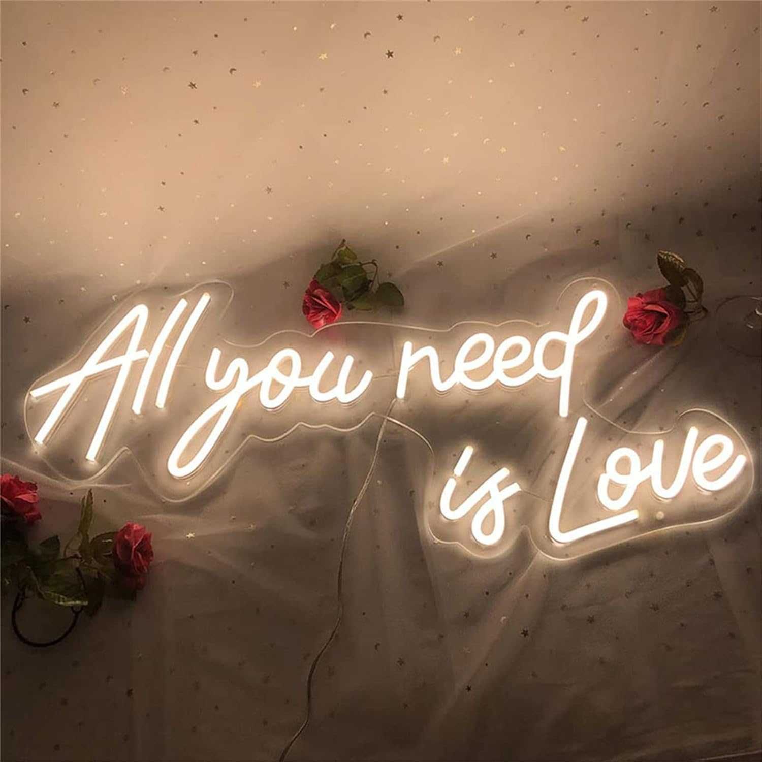 Letreiro Luminoso Néon LED em Acrílico " All You Need Is Love "
