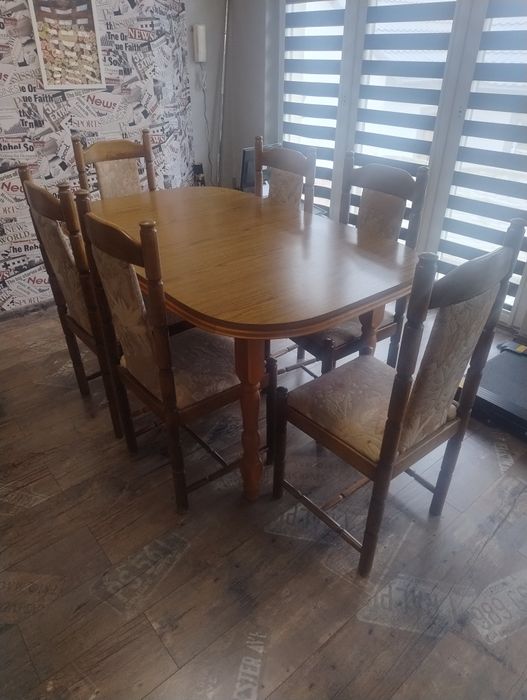 Stół z krzesłami zestaw 6szt do jadalni, kuchni