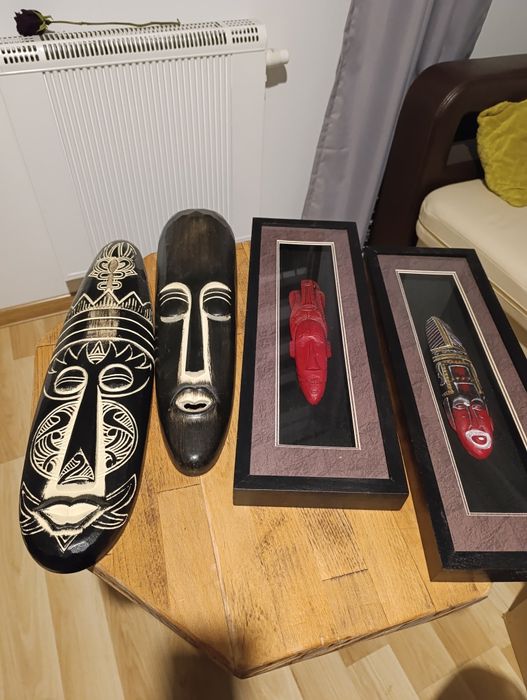 Obrazy + maski styl afrykański cena za 4 szt.