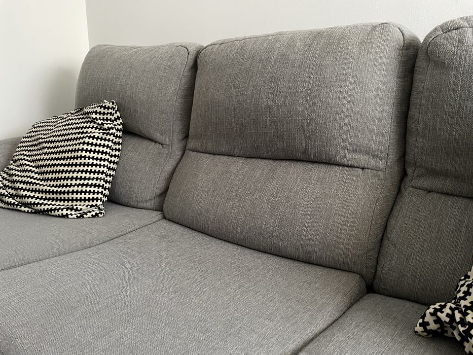 Sofá chaise longue cinzento - reversivel