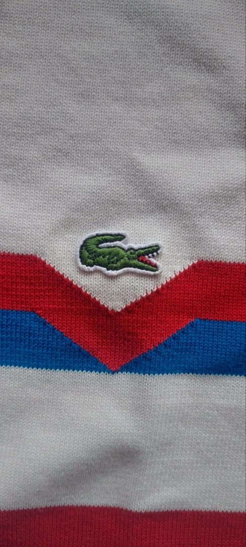 Lacoste biały sweter rozmiar L
