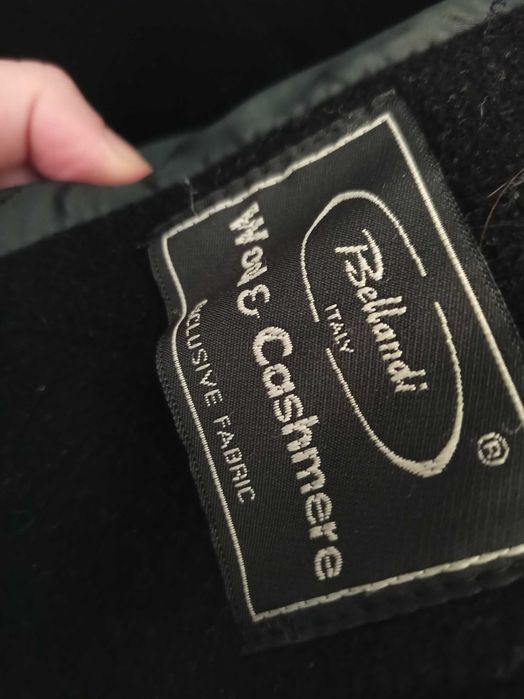 Długi klasyczny damski płaszcz wełna i kaszmir 38 40