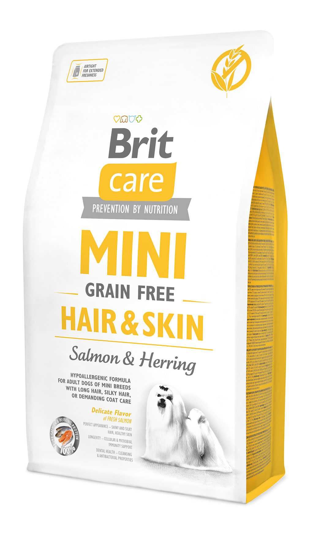 Brit Care GF Mini Hair&Skin для малых собак здоровая кожа и шерсть 2кг