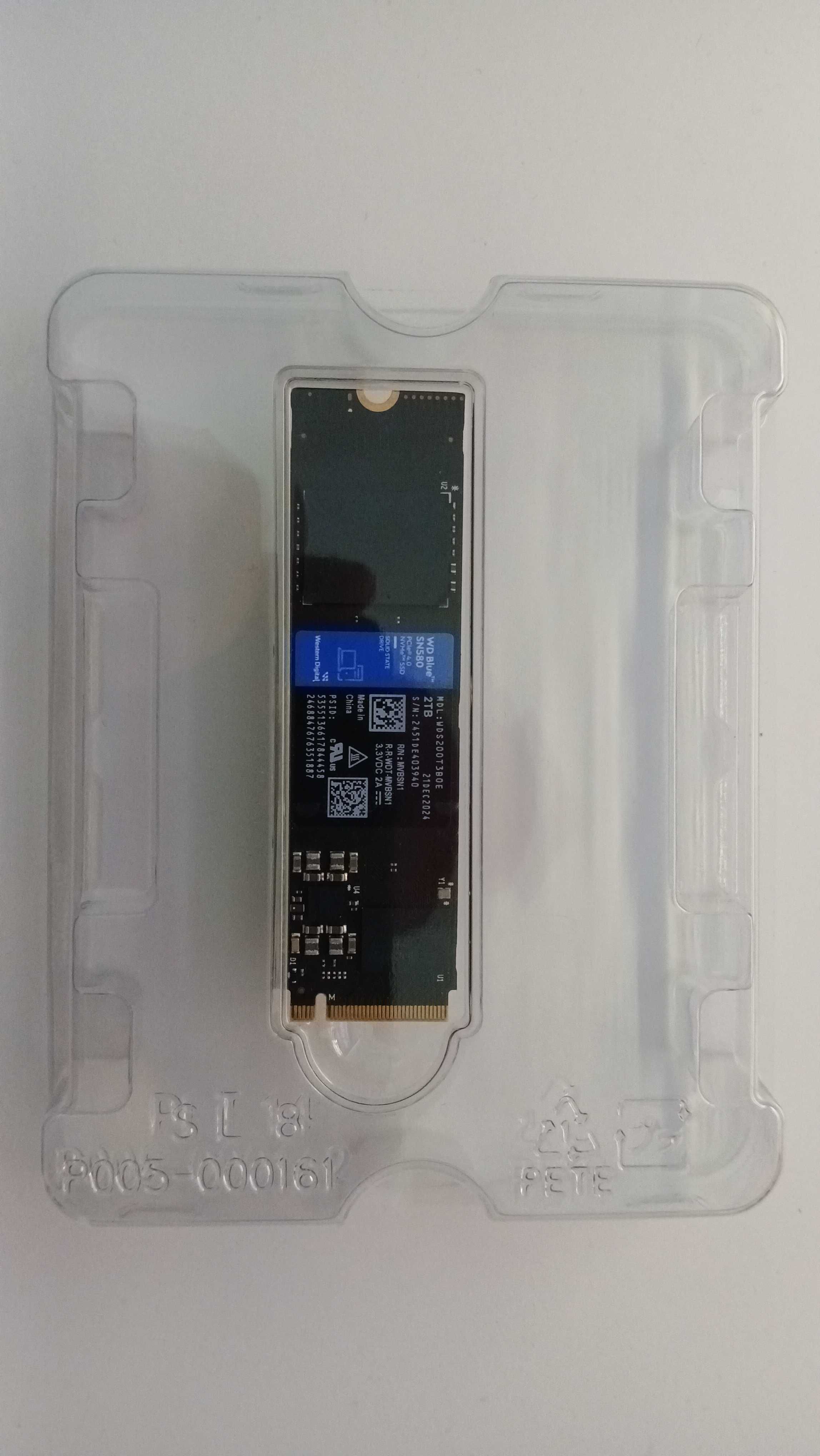 SSD Western Digital Blue SN580 2TB M.2 NVMe Gen 4 (4150/4150MB/s)