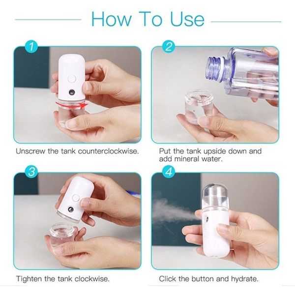 Nano mist sprayer, hidratante facial