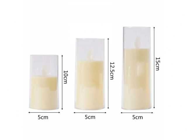 Świeczka świeczki led świecznik w obudowie ruchomy płomień żywy