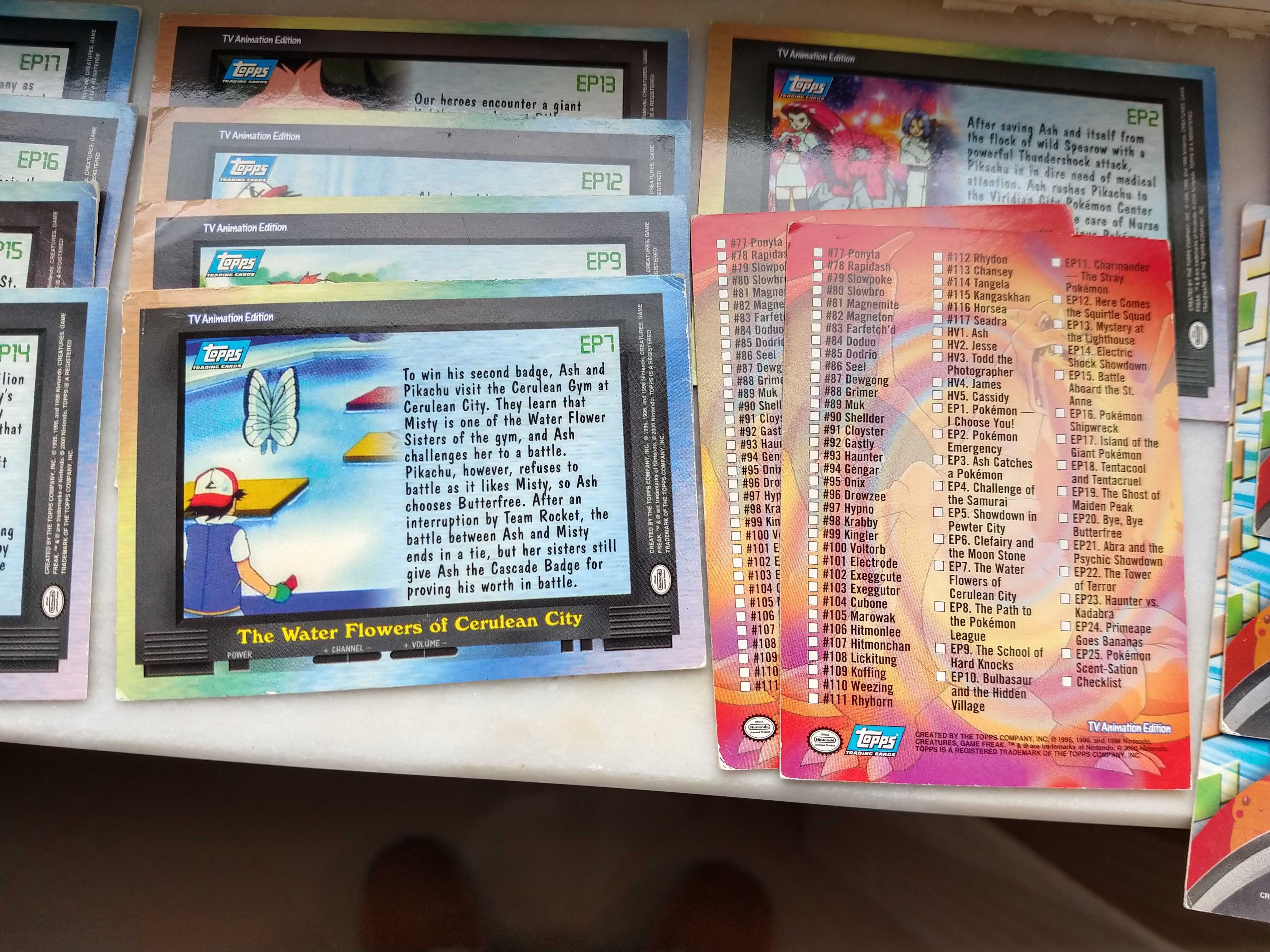 Cartas Pokemon Topps TV Animation
