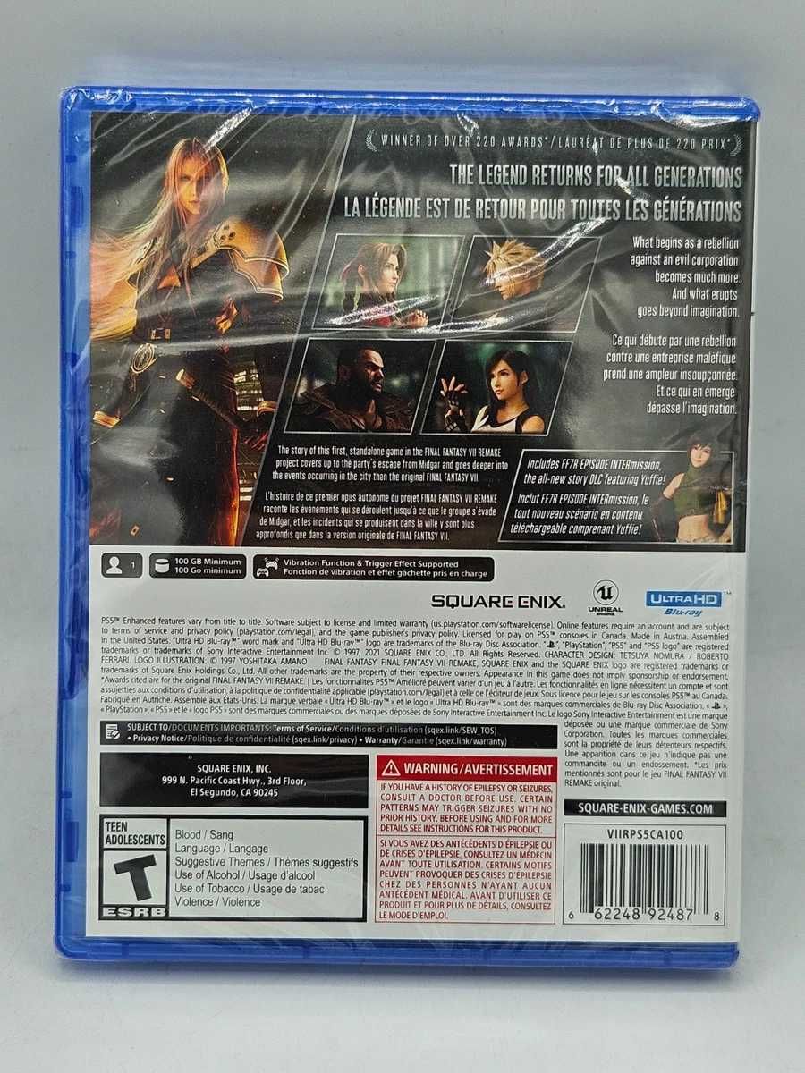 Final fantasy vii remake integrade selado ps5