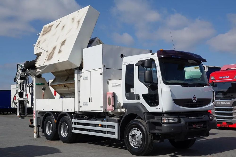 Renault KERAX 450 / 6x4 / KOPARKA SSAĄCA / MTS SAUGBAGGER 3A11T /ASENIZACYJNY / ŁADOWARKA PRÓŻNIOWA / WUKO / MŁOT / STEROWANIE RADIOWE